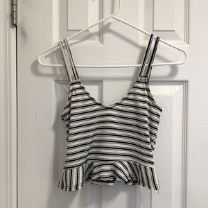 Missguided Striped Cropped Top
